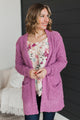 Take Another Look Popcorn Cardigan- Orchid