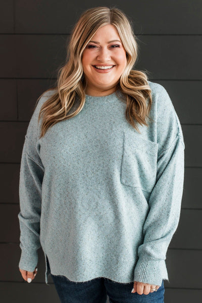 Stay Magical Sprinkle Knit Sweater- Light Blue – The Pulse Boutique