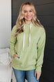 Incredible Devotion Drawstring Hoodie- Spring Green