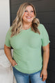 Fulfilling Endeavors Knit Dolman Top- Light Green