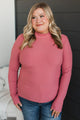 Pure Delight Ribbed Top- Dusty Rose