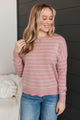 Making Grand Gestures Striped Sweater- Blush