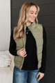 Certainly Adorable Puffer Vest- Sage