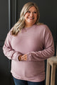 Brighten My Day Striped Pullover Top- Mauve