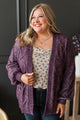 Make Your Own Path Knit Cardigan- Purple