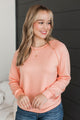 Feeling Incredible Long Sleeve Top- Peach