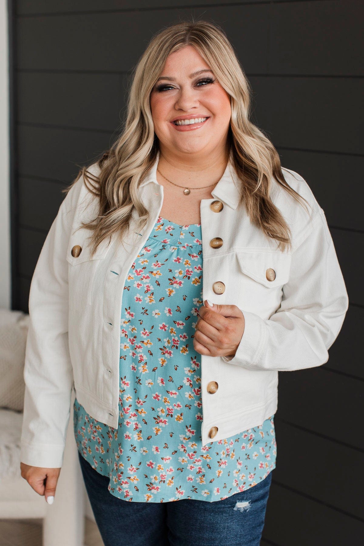Now Is The Time Denim Jacket- Ivory – The Pulse Boutique