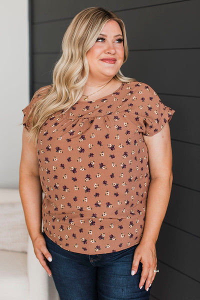 All The Best Ways Floral Top- Eggplant Floral – The Pulse Boutique