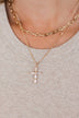 In Divine Time Layered Cross Necklace- Gold