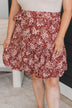 Bring On The Party Floral Skirt- Rust