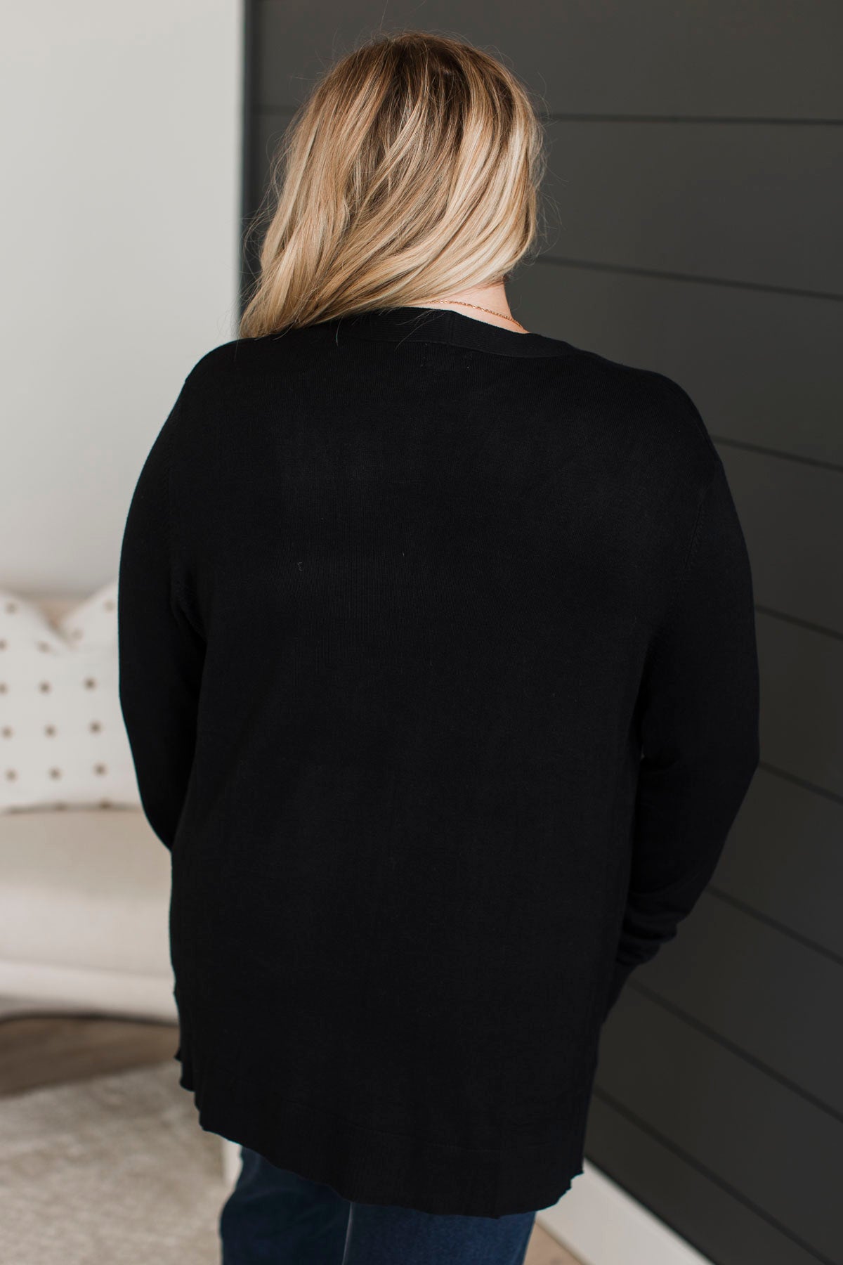 Bringing Perfection Lightweight Cardigan- Black