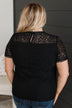 Nearly Perfect Floral Lace Blouse- Black