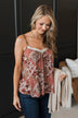 Favored By All Floral Tank Top- Natural & Rust