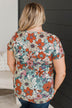 Isn't It Wonderful Floral Top- Olive & Rust