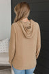 Perfectly Comfortable Hooded Top- Camel