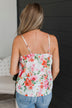 Ready For The Future Floral Tank Top- Ivory & Pink