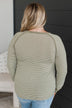 Undeniably Yours Striped Top- Light Olive