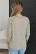 Undeniably Yours Striped Top- Light Olive