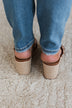 Soda Bow Wedge Sandals- Tan