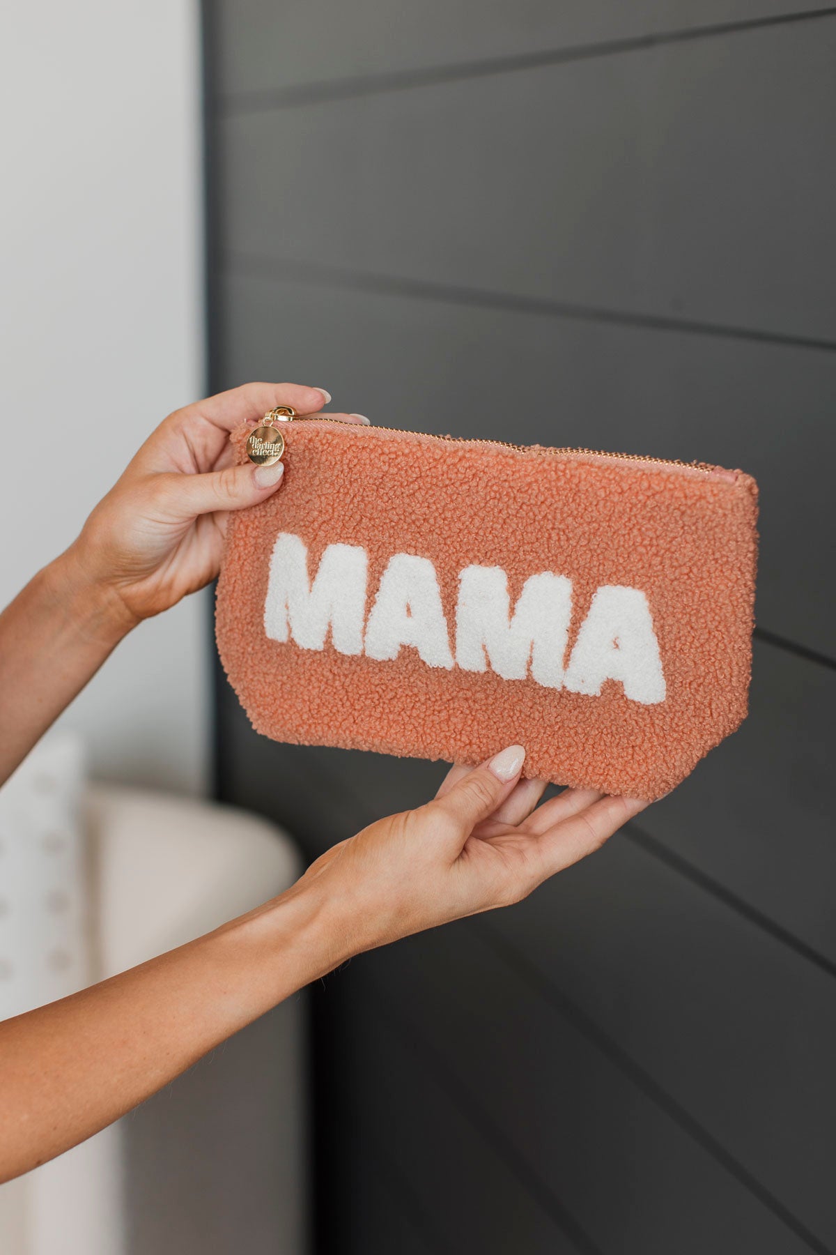 The Darling Effect "Mama" Teddy Pouch- Terracotta