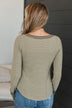 Simply Compelling Striped Top- Olive