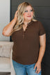 Seeking Adventure Short Sleeve Top- Brown