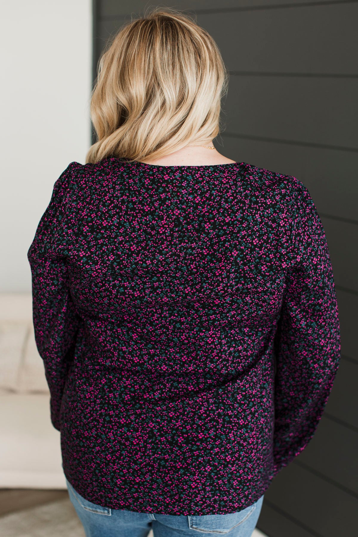 Boundless Beauty Floral Top- Black