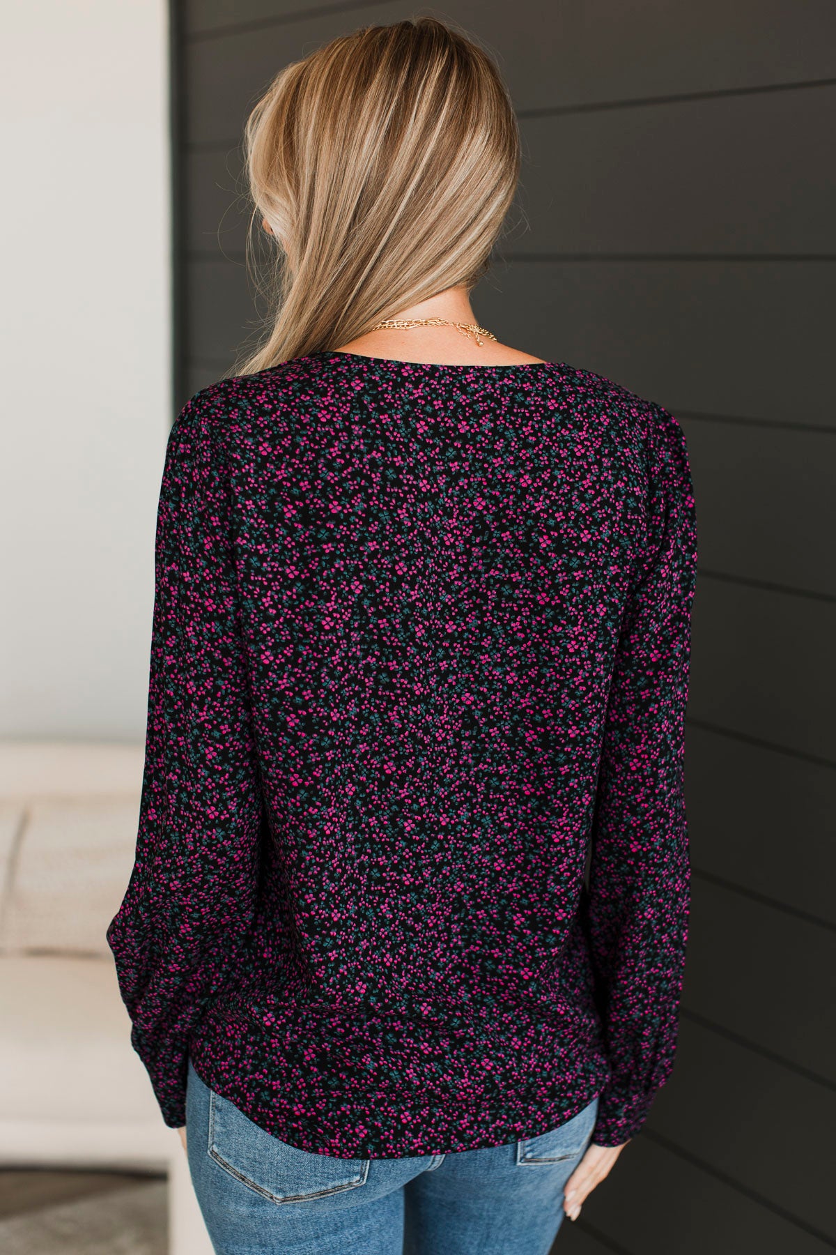 Boundless Beauty Floral Top- Black