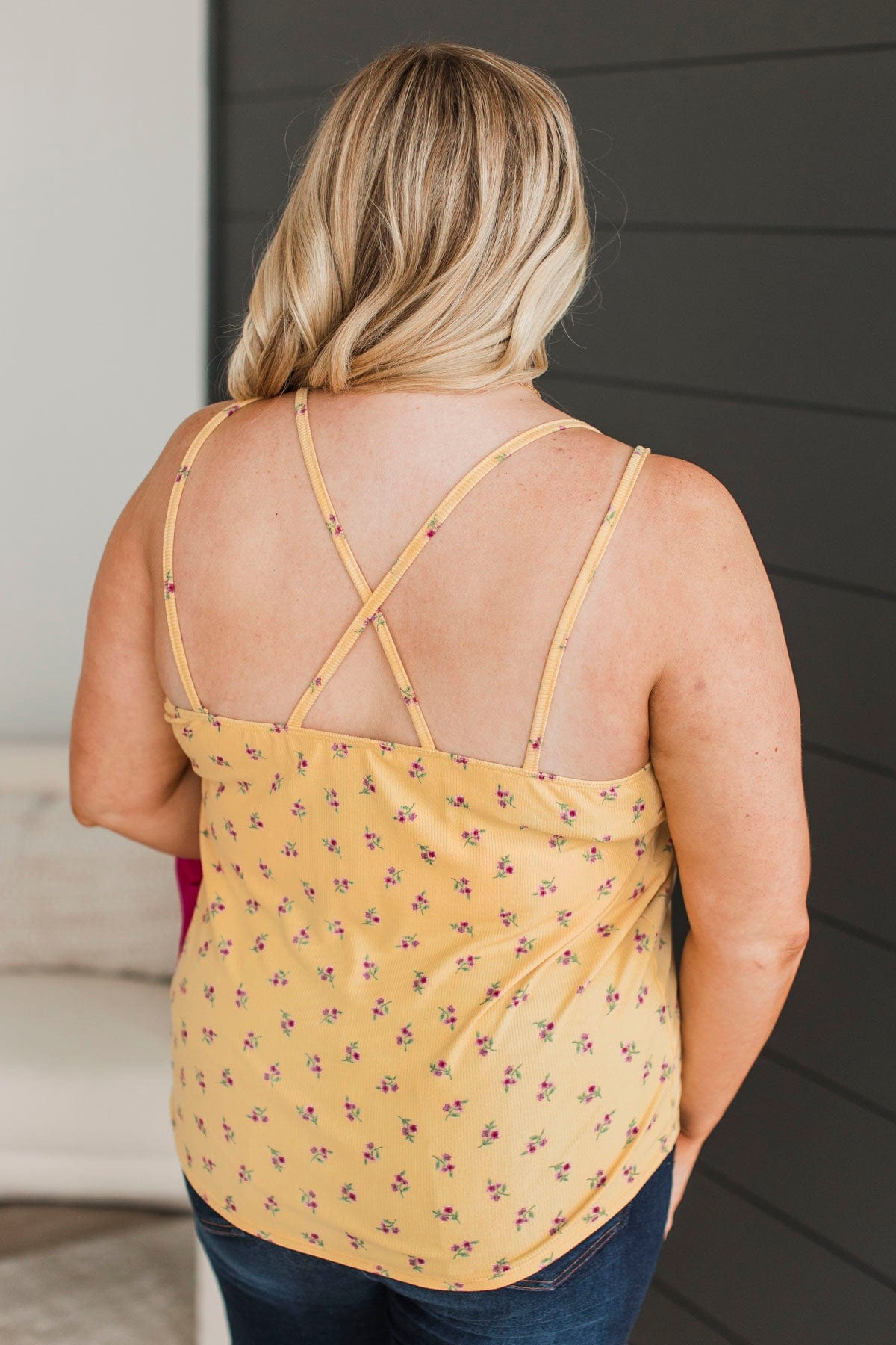 Leave You In Awe Floral Tank Top- Yellow & Pink