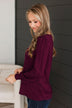 Fresh Perspective Knit Top- Burgundy