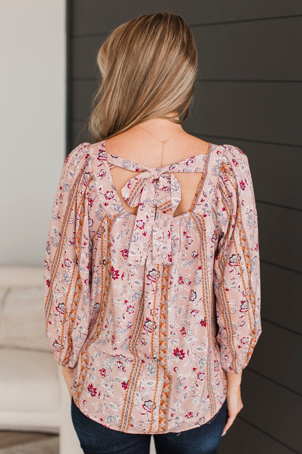 Stay In The Moment Floral Blouse- Mauve