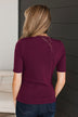 Clear Intentions Ribbed Top- Wine