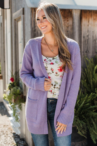 Trust In You Knit Cardigan- Lavender – The Pulse Boutique