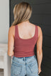 Isn't She Lovely Knit Tank Top- Brick