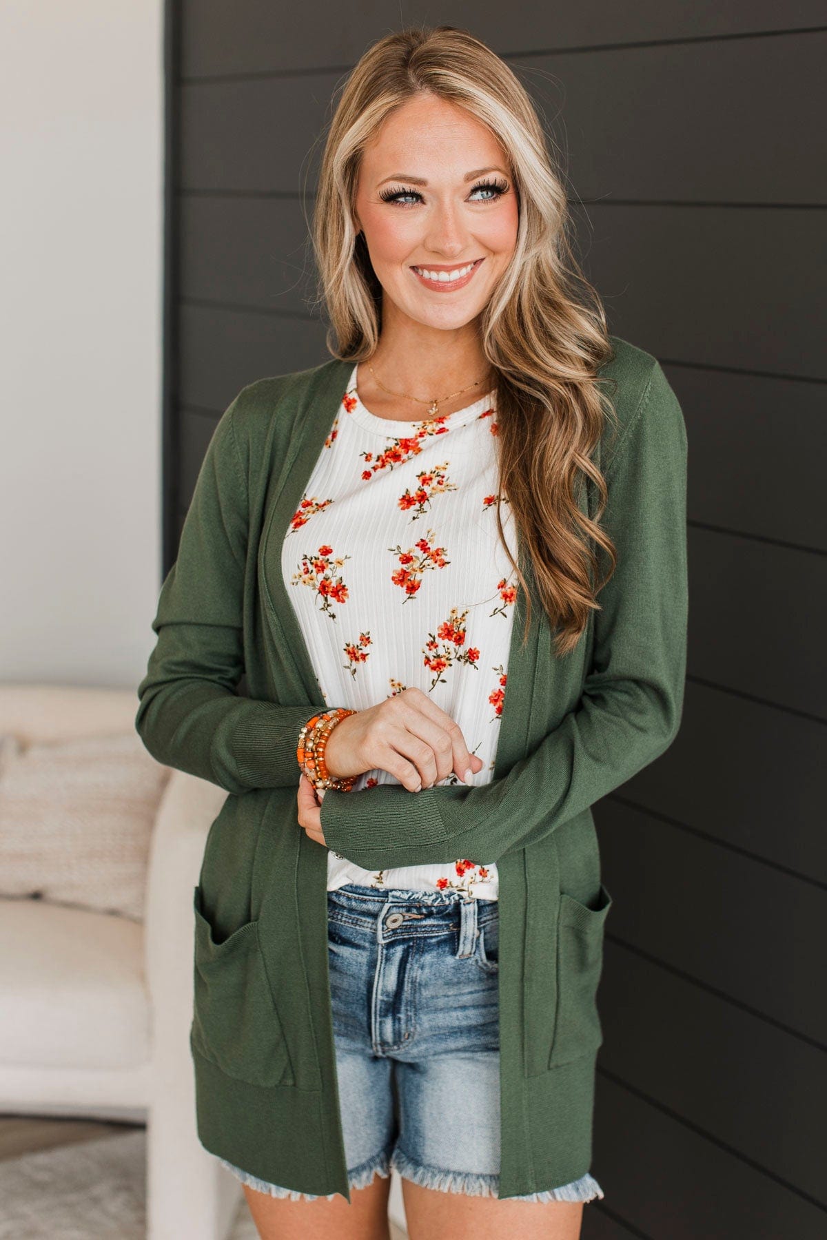 Can't Resist This Knit Cardigan- Green Ivy