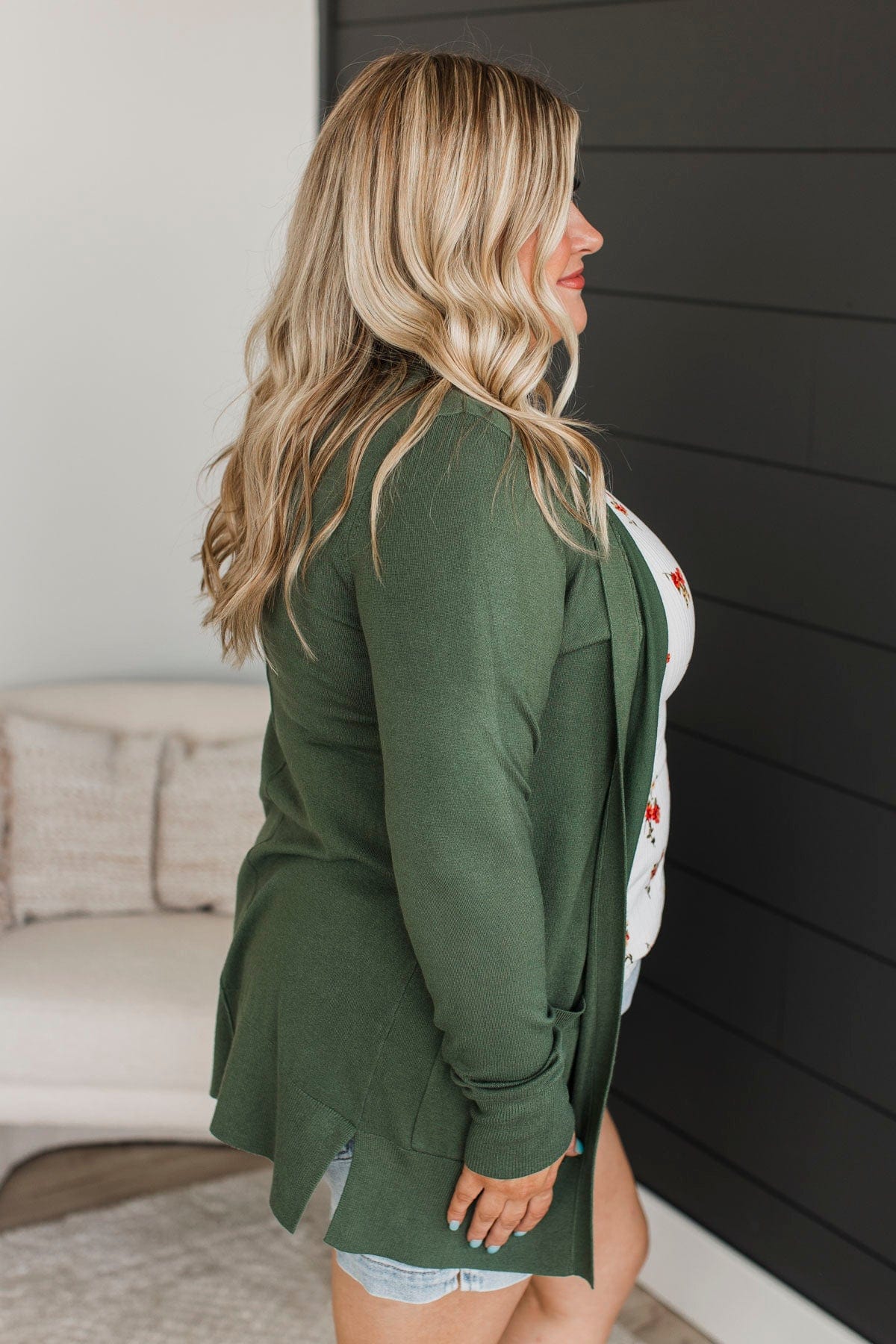 Can't Resist This Knit Cardigan- Green Ivy