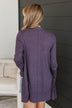 Can't Resist This Knit Cardigan- Eggplant