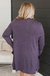 Can't Resist This Knit Cardigan- Eggplant