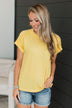Be Your Number One Ribbed Top- Yellow