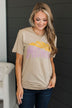 "Midwest" Sun Graphic Tee- Light Taupe