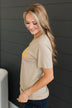 "Midwest" Sun Graphic Tee- Light Taupe