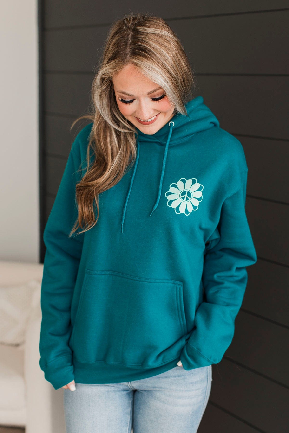 "Good Day" Graphic Hoodie- Teal