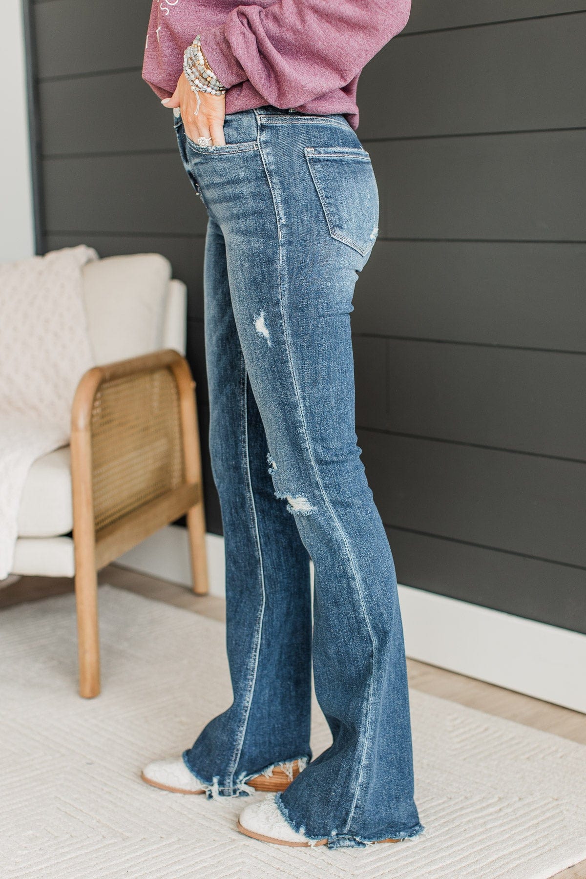 Vervet Flare Jeans- Claude Wash