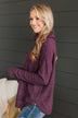 Romance Awaits Turtle Neck Sweater- Dark Plum