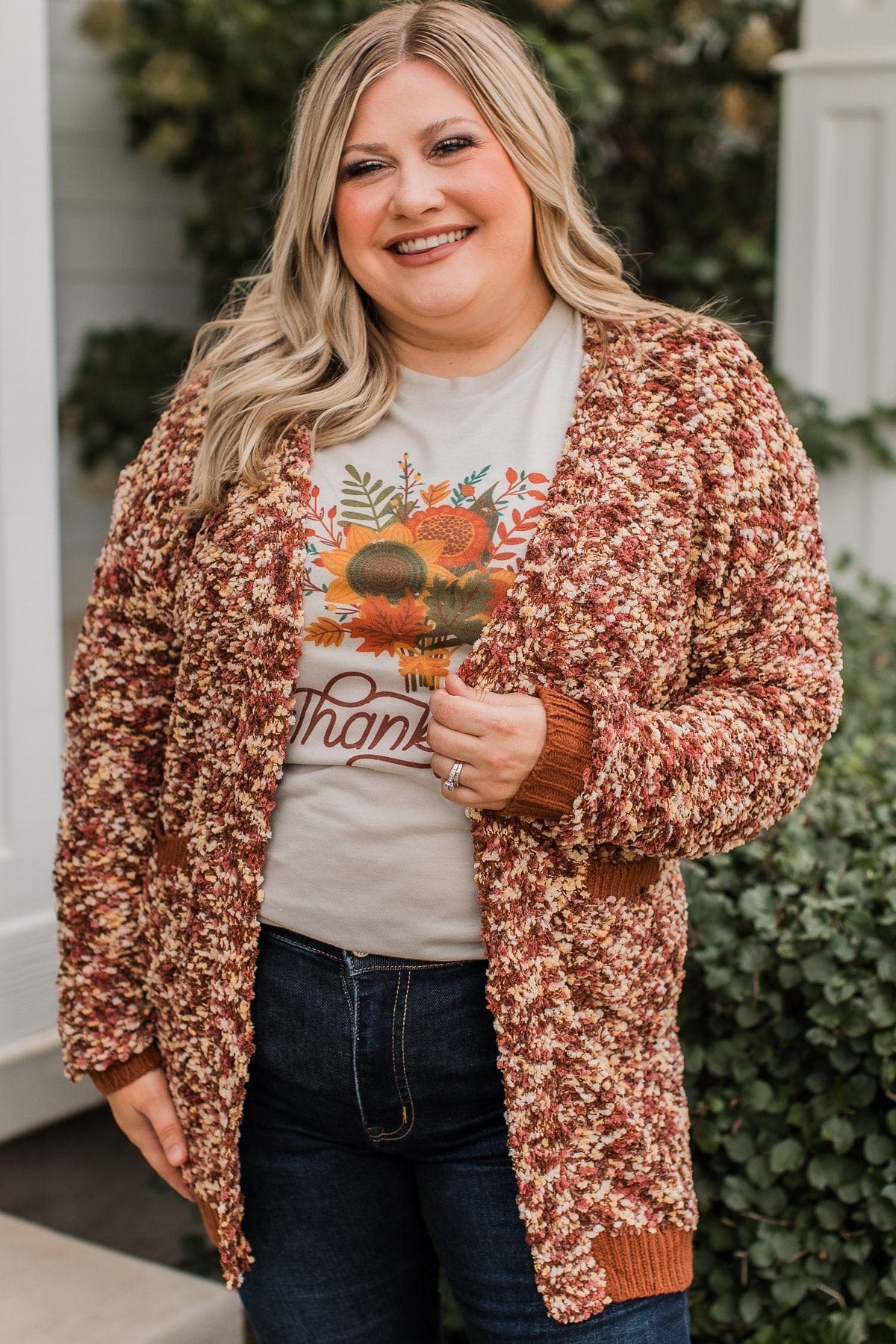 Plus size rust on sale sweater