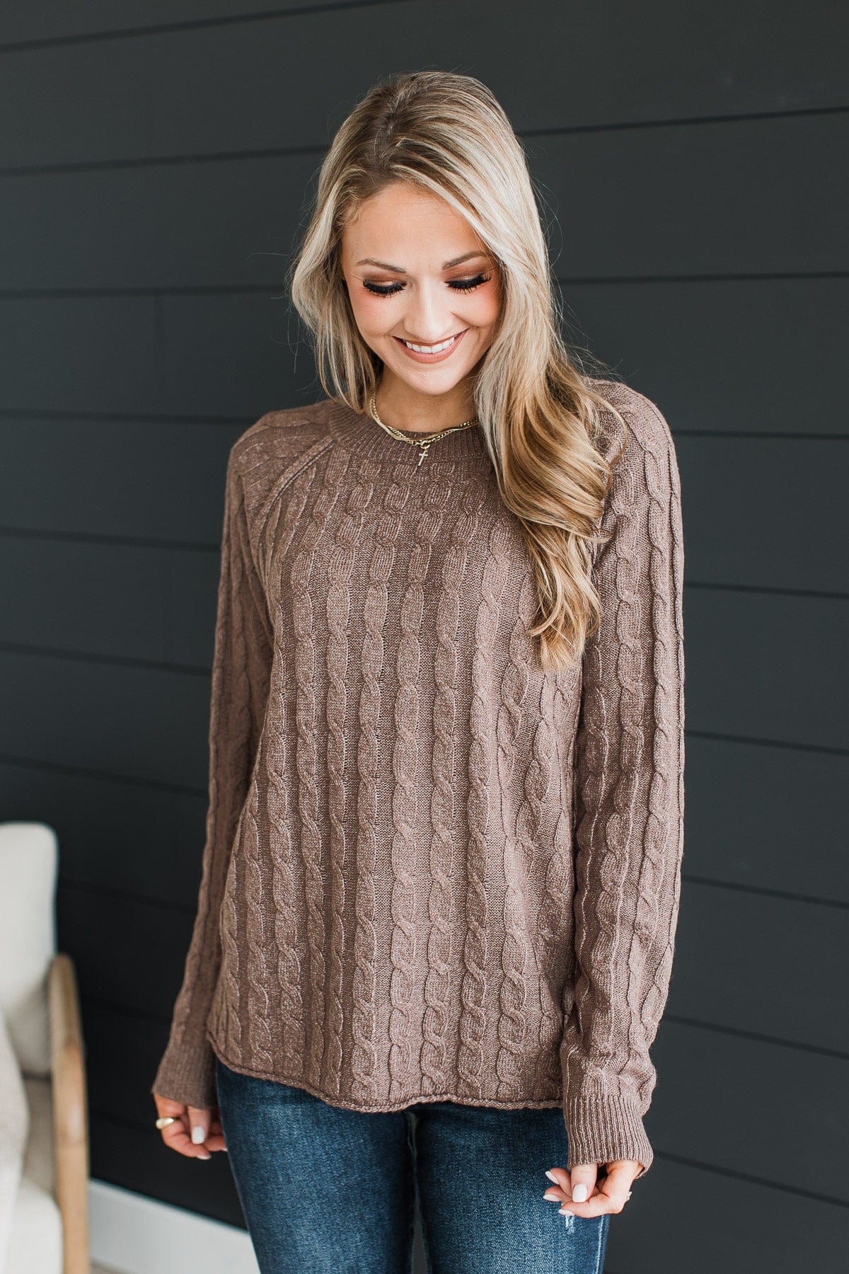 Absolute Perfection Knit Sweater- Dark Mocha