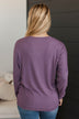 Express It All Knit Pullover Top- Purple