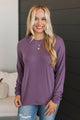 Express It All Knit Pullover Top- Purple