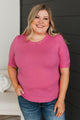 Profound Love Puff Sleeve Top- Hot Pink