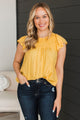 Impeccable Timing Ruffle Sleeve Top- Yellow